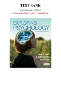 Test Bank for Exploring Psychology &lpar;13th Edition&rpar; by David Myers&comma; C&period; Nathan DeWall&comma; June Gruber&comma; Chapter 1-15 &vert; All Chapters