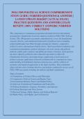 POLI 330N POLITICAL SCIENCE COMPREHENSIVE STUDY GUIDE &vert; VERIFIED QUESTIONS & ANSWERS &vert; LATEST UPDATE 2026&sol;2027 &vert; ACTUAL EXAM &vert; PRACTICE QUESTIONS AND ANSWERS &vert; EXAM REVIEW &vert; 100&percnt; CORRECT ANSWERS &vert; VERIFIED SOLUTIONS