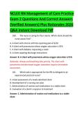 NCLEX RN Management of Care Practice &NewLine;Exam 2 Questions And Correct Answers &NewLine;&lpar;Verified Answers&rpar; Plus Rationales 2026 &NewLine;Q&A Instant Download Pdf 