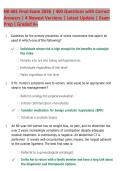 NR 601 Final Exam Review 2026 &vert; 400 Practice Questions & Detailed Answer Explanations &vert; Comprehensive Study Guide