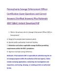 Pennsylvania Sewage Enforcement Officer &NewLine;Certification Exam Questions and Correct &NewLine;Answers &lpar;Verified Answers&rpar; Plus Rationale &NewLine;2027 Q&A&vert; Instant Download Pdf 