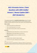 WGU Orientation Review &vert; Exam Questions with 100&percnt; Verified Answers &vert; Newest Update 2026 &ndash; 2027 &lpar;Graded A&plus;&rpar;&NewLine;&NewLine;