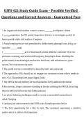 USPS 421 Study Guide Exam &ndash; Possible Verified  Questions and Correct Answers &ndash; Guaranteed Pass   2027&sol;2028
