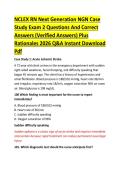 NCLEX RN Next Generation NGN Case &NewLine;Study Exam 2 Questions And Correct &NewLine;Answers &lpar;Verified Answers&rpar; Plus &NewLine;Rationales 2026 Q&A Instant Download &NewLine;Pdf 