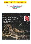 COMPLETE TEST BANK&colon;&NewLine;&NewLine;&NewLine;For Discovering The Essential Universe Sixth Edition By Neil F&period; Comins &lpar;Author&rpar; Questions And Answers&NewLine;Graded A&plus;&NewLine;