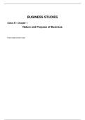 nature of business