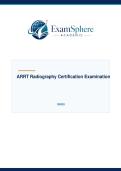 ARRT Radiography Certification Examination &vert; Practice Test Questions & Answers