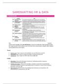 Samenvatting HR & Data &vert; VIVES &vert; 2026&sol;2027