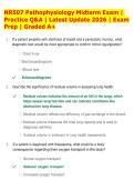 NR 507 Pathophysiology Midterm Exam Review 2026 &vert; Practice Questions & Detailed Answer Explanations &vert; Nursing Study Guide
