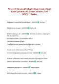 NSG 5140 Advanced Pathophysiology Exam 1 Study Guide Questions and Correct Answers &vert; New 2026&sol;2027 Update