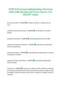 NURS 5140 Advanced pathophysiology Final Exam Study Guide Questions and Correct Answers &vert; New 2026&sol;2027 Update
