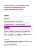 IAHSS BASIC TRAINING FOR HEALTHCARE SECURITY OFFICERS&NewLine;COMPREHENSIVE EXAM PREPARATION QUESTIONS&NewLine;200 QUESTIONS COVERING ALL EXAM TOPICS&NewLine;