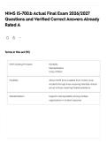 NIMS IS-700&period;b Actual Final Exam 2026&sol;2027 Questions and Verified Correct Answers Already Rated A