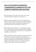 WGU C959 DISCRETE MATHEMATICS&NewLine;COMPREHENSIVE EXAMINATION TEST WITH&NewLine;COMPLETE QUESTIONS AND SOLUTIONS