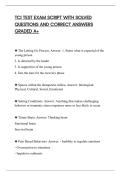 TCI TEST EXAM SCRIPT WITH SOLVED&NewLine;QUESTIONS AND CORRECT ANSWERS&NewLine;GRADED A&plus;