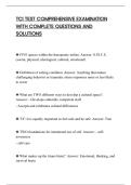 TCI TEST COMPREHENSIVE EXAMINATION&NewLine;WITH COMPLETE QUESTIONS AND&NewLine;SOLUTIONS