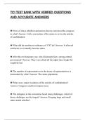 TCI TEST BANK WITH VERIFIED QUESTIONS&NewLine;AND ACCURATE ANSWERS