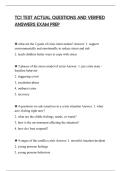 TCI TEST ACTUAL QUESTIONS AND VERIFIED&NewLine;ANSWERS EXAM PREP