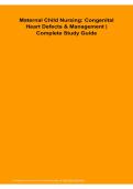 Maternal Child Nursing Congenital Heart Defects & Management Complete Study Guide 2026&sol; 2027