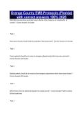 Orange County EMS Protocols &lpar;Florida&rpar; with correct answers 100&percnt; 2026
