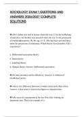 SOCIOLOGY EXAM 1 QUESTIONS AND&NewLine;ANSWERS 2026&sol;2027 COMPLETE&NewLine;SOLUTIONS