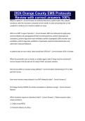 2024 Orange County EMS Protocols Review with correct answers 100&percnt;&NewLine;&NewLine;&NewLine;