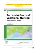Test Bank for Success in Practical Vocational Nursing 9th Edition by Knecht&colon; Success in Practical Vocational Nursing 9th Edition by Knecht&colon; Guaranteed A&plus; Guide