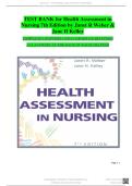 Test Bank For Health Assessment in Nursing 10th Edition by Janet R&period; Weber&semi; Jane H&period; Kelley&vert;&vert;Chapter 1-34&vert;&vert;ISBN 10&comma;1975161246&vert;&vert; ISBN-13&comma; 978-1975161248&vert;&vert;A&plus; guide&comma;Newest Version 2