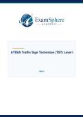 ATSSA Traffic Sign Technician &lpar;TST&rpar; Level I &vert; Practice Test Questions & Answers