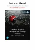  Instructor's Manual for Modern Systems Analysis and Design&comma; Global Edition&comma; 10th edition by Joseph Valacich&comma; Joey George&comma; All Chapters