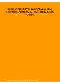Exam 2 Cardiovascular Physiology Complete Anatomy & Physiology Study Guide 2026&sol; 2027