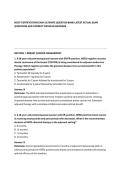 BCOP CERTIFICATION EXAM ULTIMATE QUESTION BANK LATEST ACTUAL EXAM &NewLine;QUESTIONS AND CORRECT DETAILED ANSWERS 