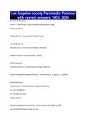 Los Angeles county Paramedic Protocol with correct answers 100&percnt; 2026