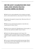 NISP FIRE SAFETY EXAMINATION PREP STUDY&NewLine;GUIDE LATEST UPDATED PRACTICE&NewLine;SOLUTION VERIFIED 100 PERCENT