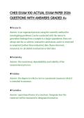 CHES EXAM 100 ACTUAL EXAM PAPER 2026 QUESTIONS WITH ANSWERS GRADED A