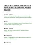 CHES EXAM 100 CERTIFICATION EVALUATION EXAMS 2026 SOLVED QUESTIONS WITH FULL SOLUTION&period;pdf&NewLine;&NewLine;
