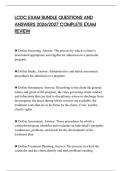 LCDC EXAM BUNDLE QUESTIONS AND&NewLine;ANSWERS 2026&sol;2027 COMPLETE EXAM&NewLine;REVIEW