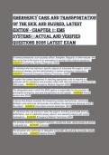 TEST BANK for Emergency Care and Transportation of the Sick and Injured 12th Edition AAOS &vert; Latest 2026 NREMT Cognitive Exam Verified Q&A &plus; Rationales &vert; A&plus; Graded Guide