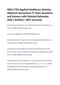 WGU C784 Applied Healthcare Statistics &NewLine;Objective Assessment &num;1 Exam Questions &NewLine;and Answers with Detailed Rationales &NewLine;2026 &vert; Verified &vert; 100&percnt; Accurate 