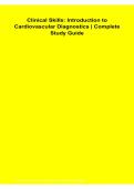 Clinical Skills Introduction to Cardiovascular Diagnostics Complete Study Guide 2026&sol; 2027