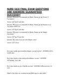 NURS 5432 FINAL EXAM QUESTIONS AND ANSWERS GUARANTEED SUCCESS&excl;&excl;&excl;
