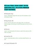 RTE 1503 FINAL EXAM SCRIPT TESTED&NewLine;QUESTIONS FULL SOLUTION PREMIUM&NewLine;STUDY MATERIAL&NewLine;