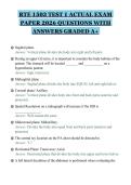 RTE 1503 TEST 1 ACTUAL EXAM&NewLine;PAPER 2026 QUESTIONS WITH&NewLine;ANSWERS GRADED A&plus;&NewLine;