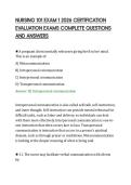 NURSING 101 EXAM 1 2026 CERTIFICATION EVALUATION EXAMS COMPLETE QUESTIONS AND