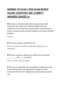 NURSING 101 EXAM 1 2026 EXAM REVIEW SOLVED QUESTIONS AND CORRECT ANSWERS GRADED