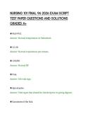 NURSING 101 FINAL 96 2026 EXAM SCRIPT TEST PAPER QUESTIONS AND SOLUTIONS GRADED A&period;pdf