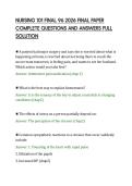 NURSING 101 FINAL 96 2026 FINAL PAPER COMPLETE QUESTIONS AND ANSWERS FULL
