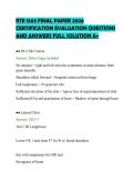 RTE 1503 FINAL PAPER 2026&NewLine;CERTIFICATION EVALUATION QUESTIONS&NewLine;AND ANSWERS FULL SOLUTION A&plus;&NewLine;