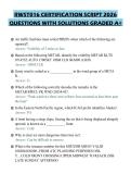 RWST016 CERTIFICATION SCRIPT 2026&NewLine;QUESTIONS WITH SOLUTIONS GRADED A&plus;