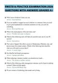 RWST016 PRACTICE EXAMINATION 2026&NewLine;QUESTIONS WITH ANSWERS GRADED A&plus;
